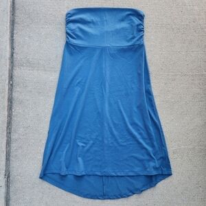 Eddie Bauer Travex Skirt / Dress Teal Blue Women's Small S Ruched Sides Cute EUC